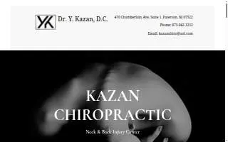 Chiropractic Pain Management, Dr. Yanal Kazan website