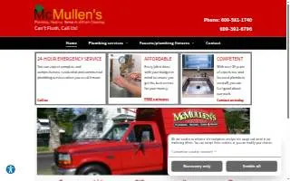 Mc Mullen's Plumbing-Drain Services website