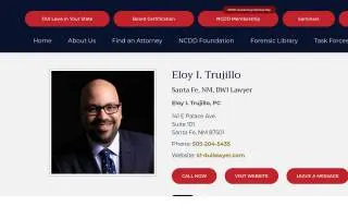 Eloy I. Trujillo, DUI Lawyer of Santa Fe website