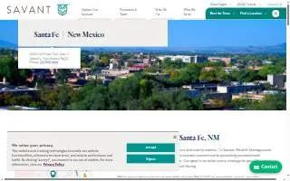 Savant Wealth Management of Santa Fe website