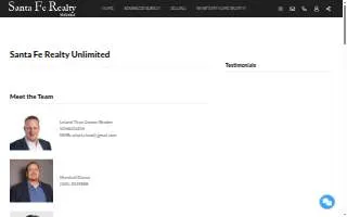 Santa Fe Realty Unlimited website