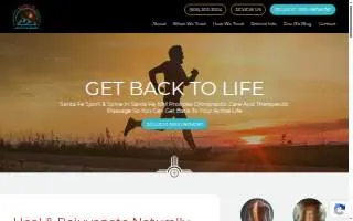 Santa Fe Sport and Spine website