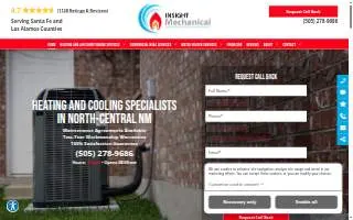 Insight Mechanical Santa Fe website