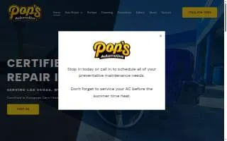 Pop's Automotive website
