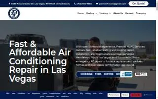 Premier HVAC Repair Las Vegas website