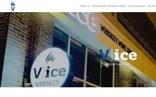 Vice Restaurant website