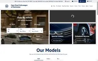 Open Road Volkswagen Manhattan website