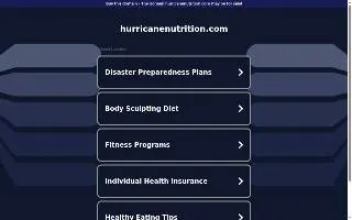 Hurricane Nutrition website