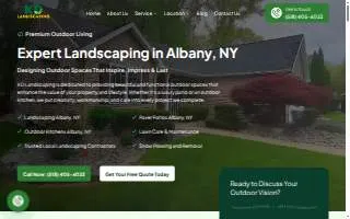 KD Landscaping Albany NY website
