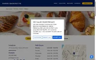 Paris Baguette of Yonkers website