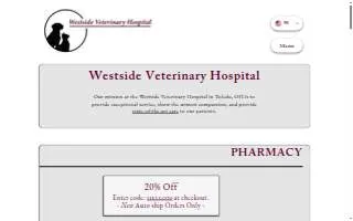 Westside Veterinary Hospital of Toledo website