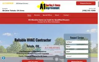 A-1 Heating & Improvement Co. website