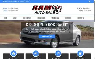 Ram Auto Sales website