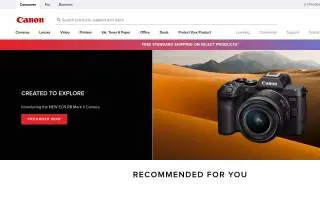 Canon Maintenance & Repair website