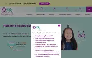 Pediatric Care Corner of West Bloomfield website