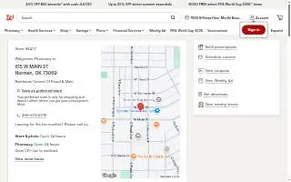 Walgreens Pharmacy of Norman website