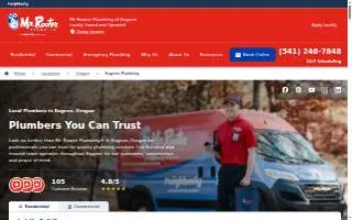 Mr Rooter Plumbing of Eugene website