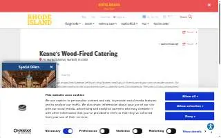 Keane's Wood Fired Catering website