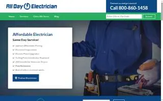 All Day Electrician Columbia website