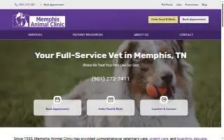Memphis Animal Clinic website