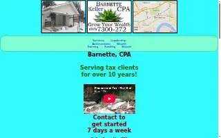 Keller Barnette, CPA website