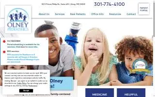 Olney Pediatrics website
