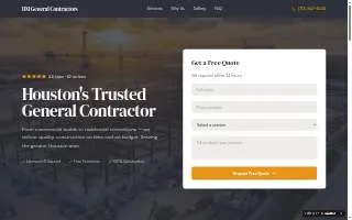 HM General Contractors website