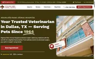Highland Park Animal Hospital of Dallas website
