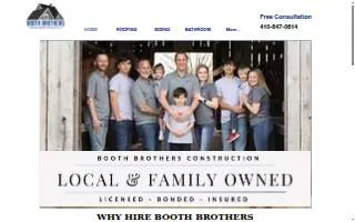 Booth Brothers Construction website