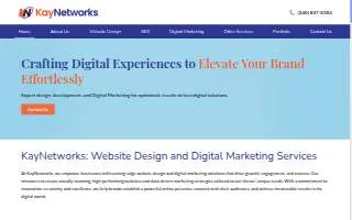 KayNetworks - Web design and SEO of Potomac website
