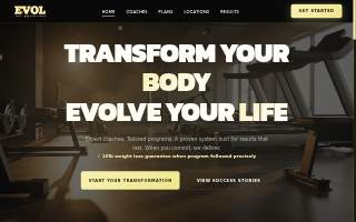 EVOL Body & Wellness website