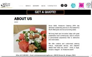 Awesome Catering DFW website