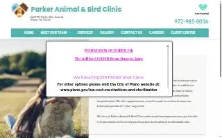 Parker Animal & Bird Clinic website