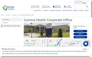 Summa Health Corporate Office website