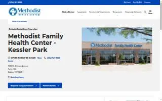 Methodist Family Health Center - Kessler Park website