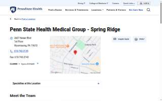 Penn State Health St. Joseph Spring Ridge Health Corridor