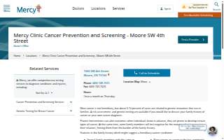 Mercy Clinic Cancer Prevention and Screening - Moore SW 4th Street