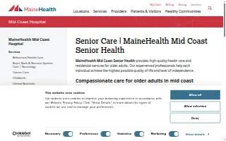 Mid Coast Senior Health website