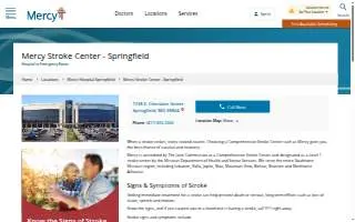Mercy Stroke Center - Springfield website