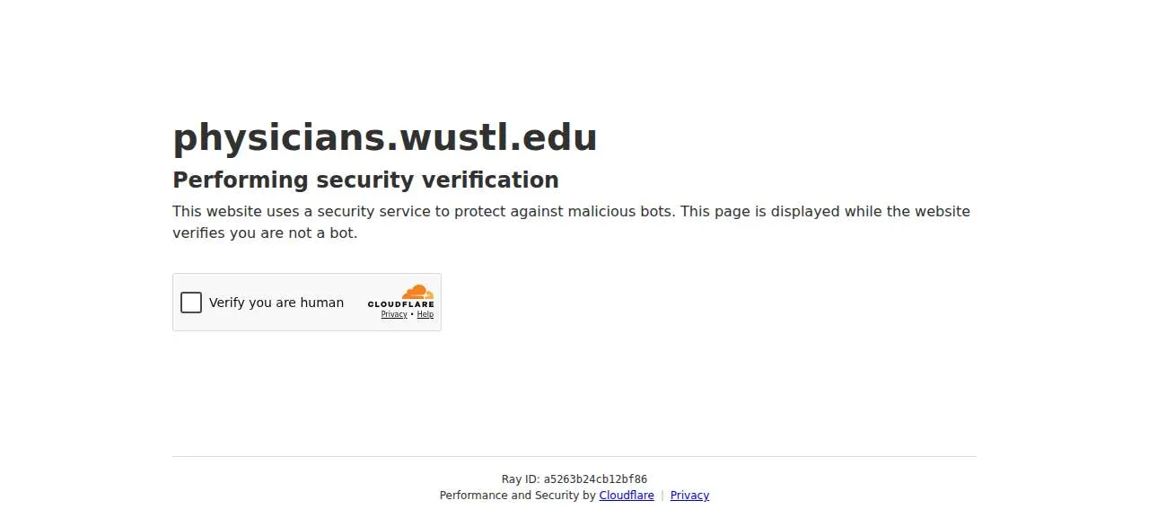 Washington University Medical Campus - Clinics website