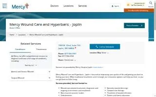 Mercy Wound Care and Hyperbaric - Joplin website