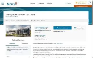 Mercy Burn Center - St. Louis website