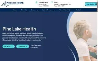 Pine Lake Health website