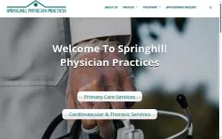 Springhill Physician Practices website