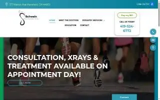 Schwein Foot & Ankle Clinic website