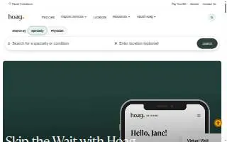Hoag Internal Medicine Huntington Harbour website