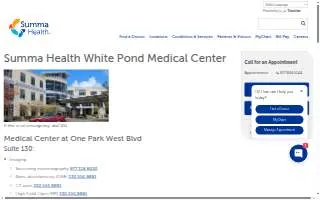 Summa Health Center at One Park West website