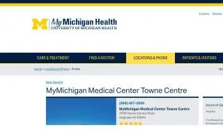 MyMichigan Medical Center Towne Centre website