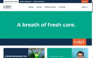 Hurley Family Health Center website
