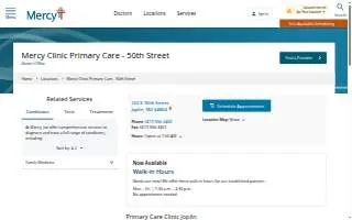 Mercy Clinic Primary Care - 50th Street website